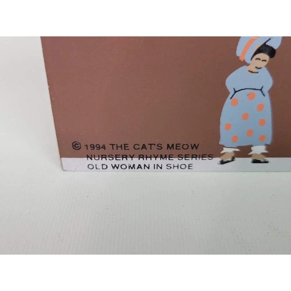 Cat's Meow Old Woman In Shoe Nursery Rhyme‎ Collectible House 1994